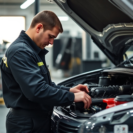 auto technician working
