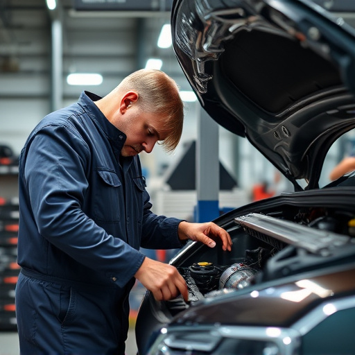 auto technician working