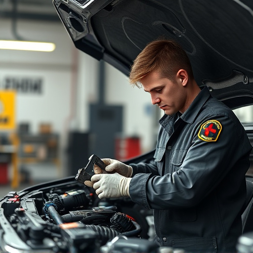auto technician working