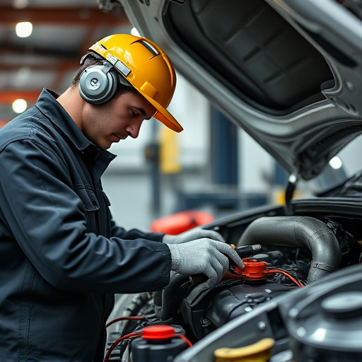 auto technician working