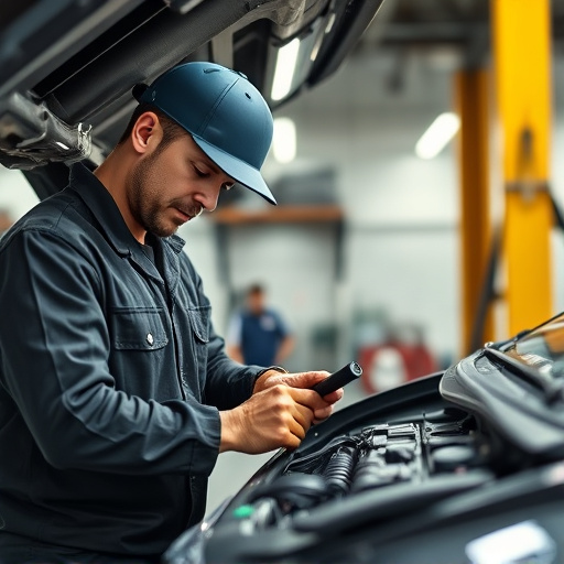 auto technician working