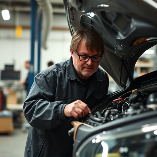 auto technician working