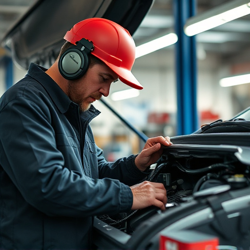auto technician working