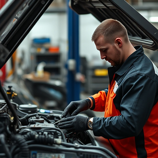 auto technician working