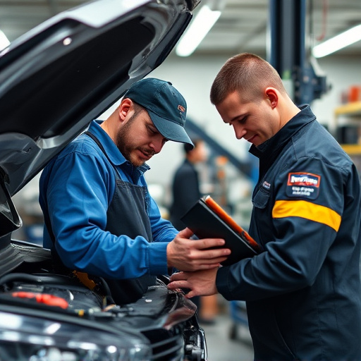 auto technician working