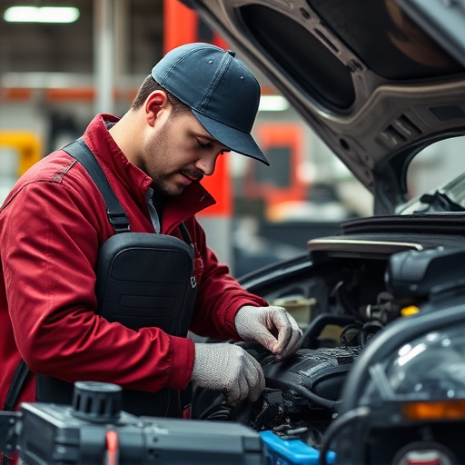auto technician working
