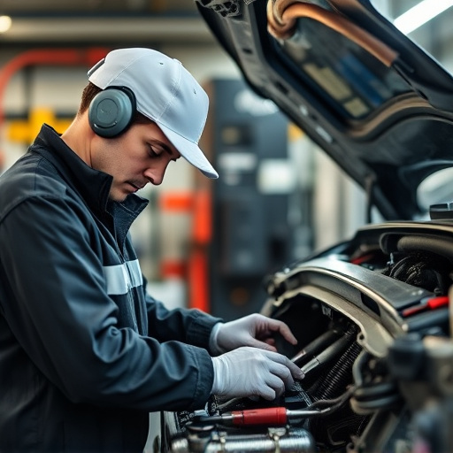 auto technician working