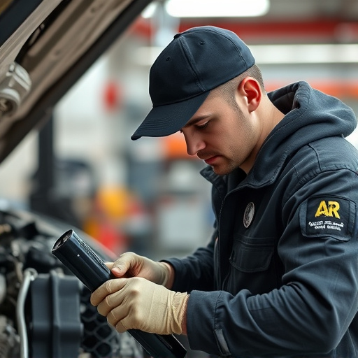 auto technician working
