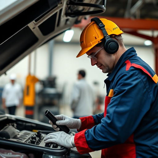 auto technician working