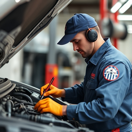 auto technician working