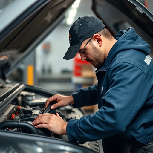 auto technician working