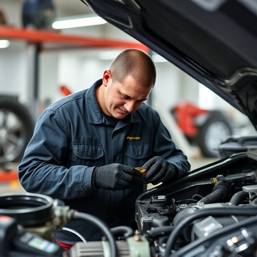 auto technician working