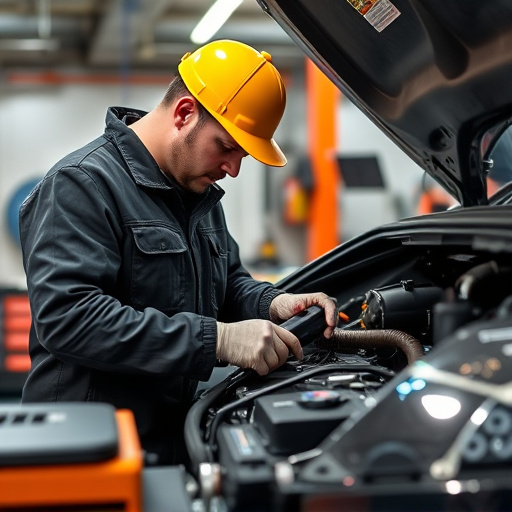auto technician working