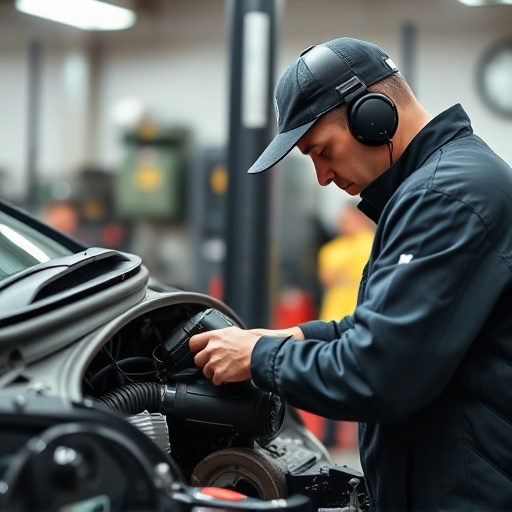 auto technician working
