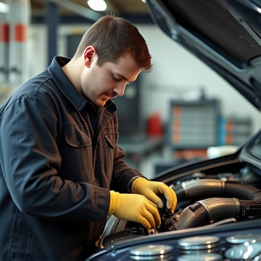 auto technician working