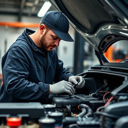 auto technician working