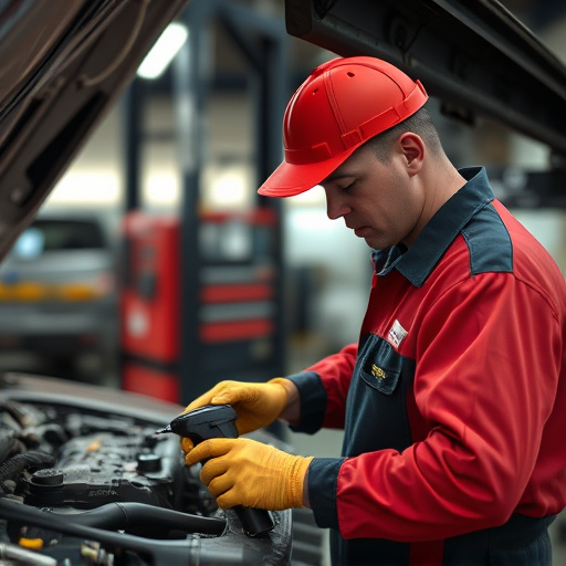 auto technician working