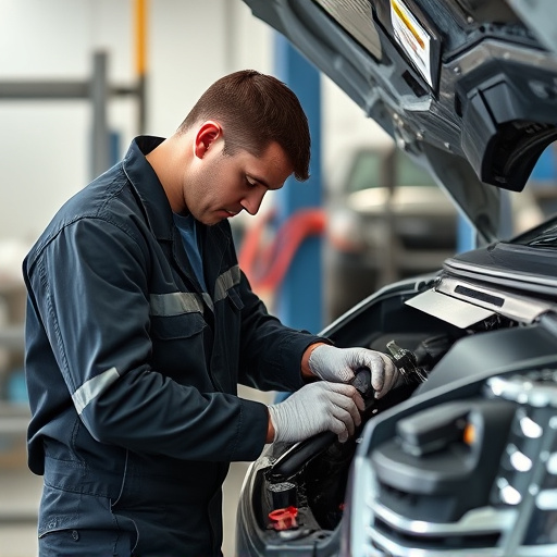 auto technician working