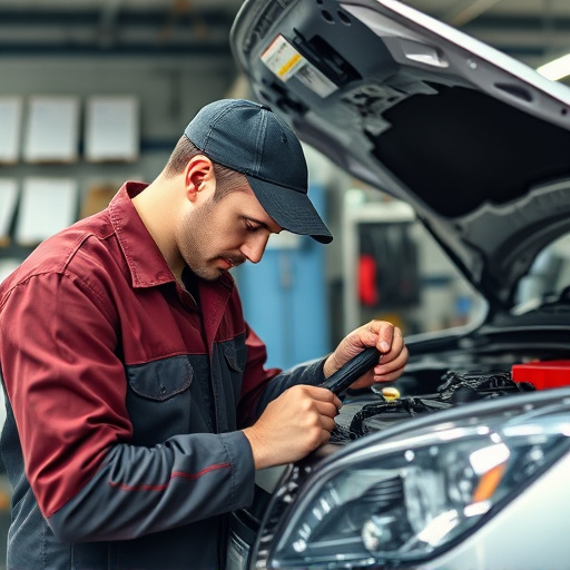 auto technician working