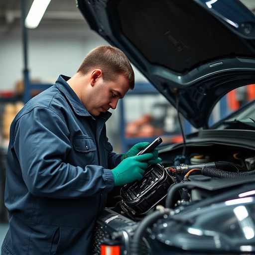 auto technician working