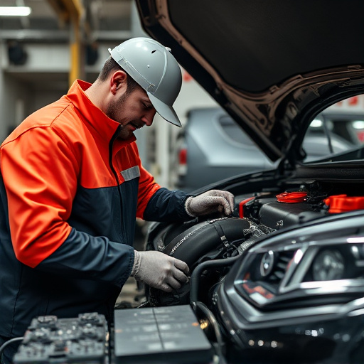 auto technician working