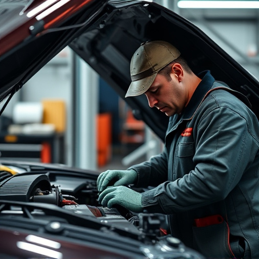 auto technician working