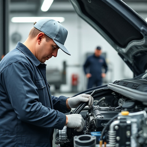 auto technician working