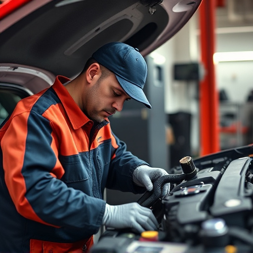 auto technician working