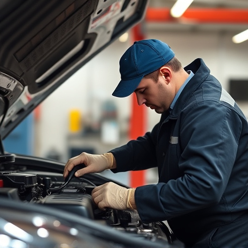 auto technician working