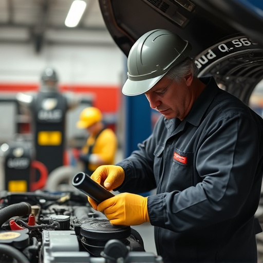 auto technician working