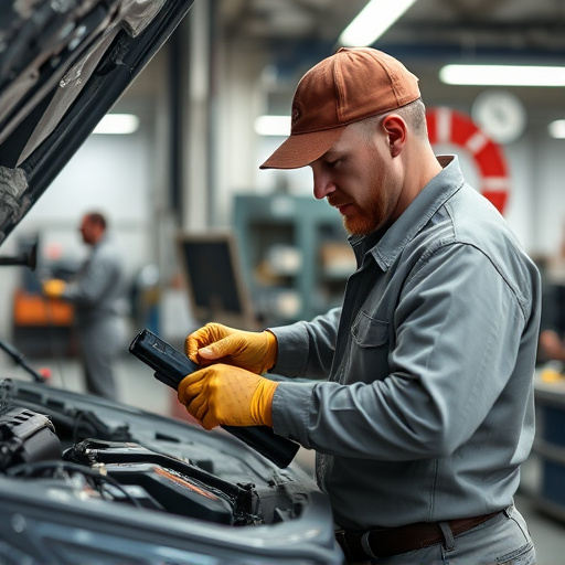 auto technician working