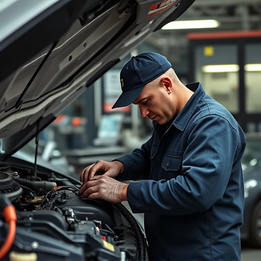 auto technician working
