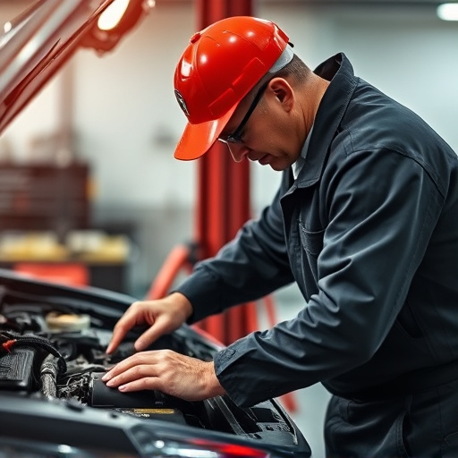 auto technician working