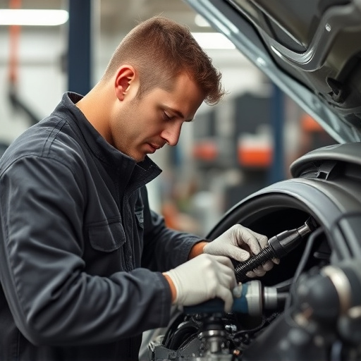 auto technician working