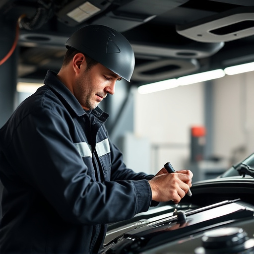 auto technician working