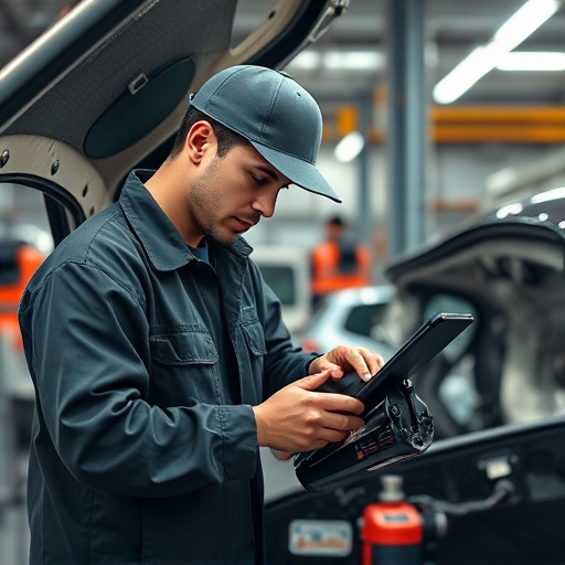 auto technician working