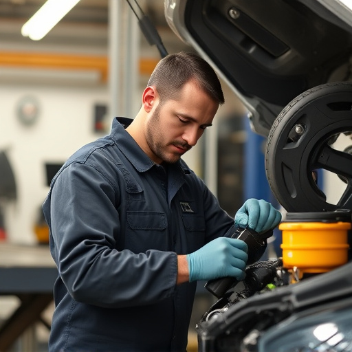 auto technician working