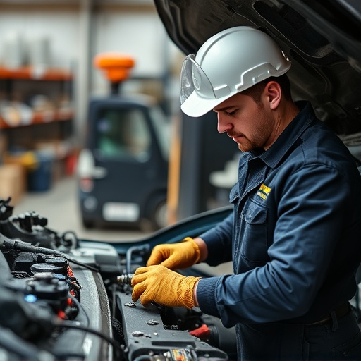auto technician working