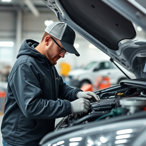 auto technician working