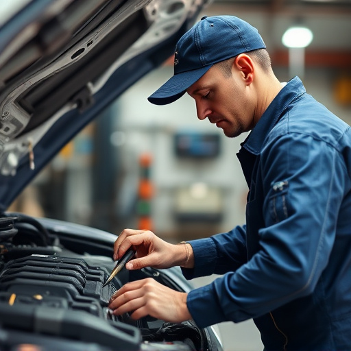 auto technician working