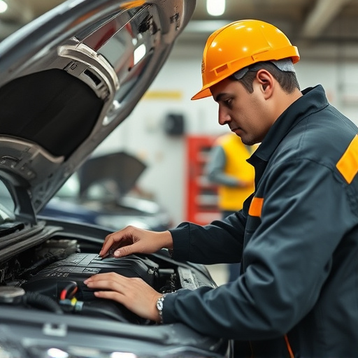 auto technician working