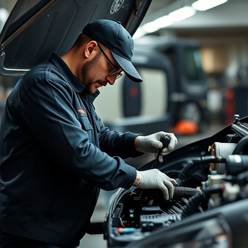 auto technician working