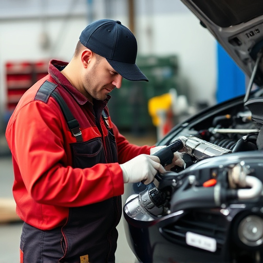 auto technician working