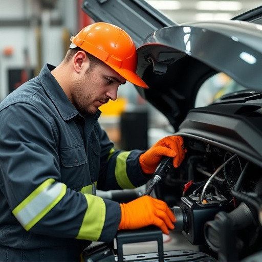 auto technician working