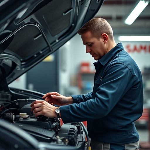 auto technician working