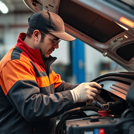 auto technician working