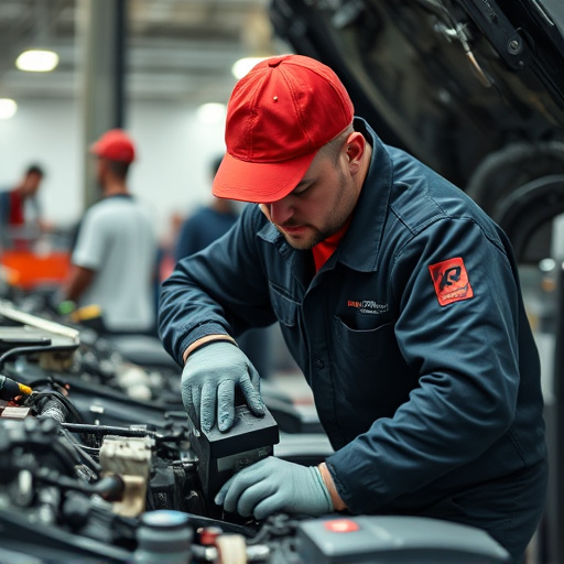 auto technician working