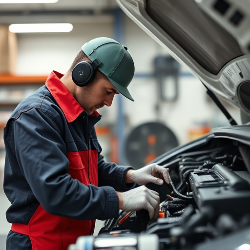 auto technician working