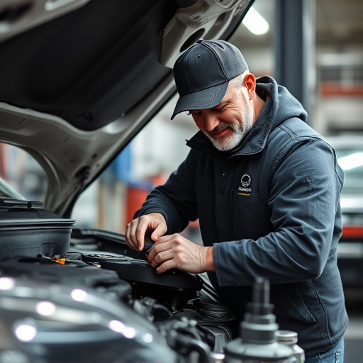 auto technician working