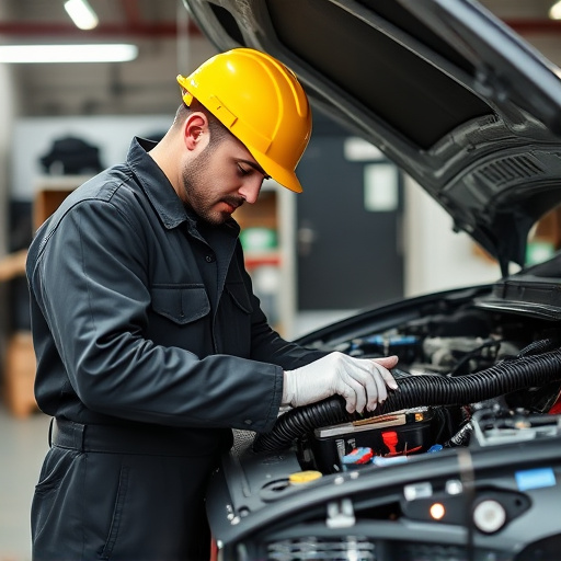 auto technician working